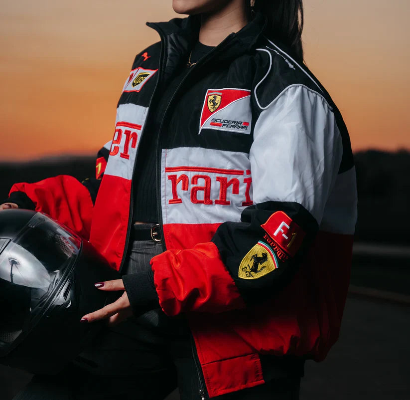 FERRARI F1 Vintage White Jacket